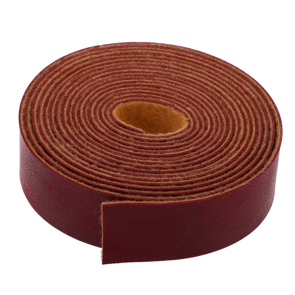 10 meter 20mm konstläder band rem läder hantverk bälte handtag diy hantverk: Vin, röd