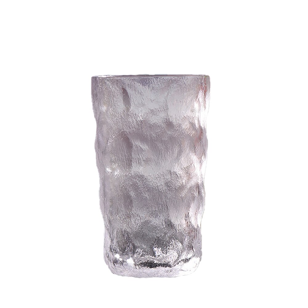 300ml/380ml Glacier Pattern Glass Water Cup Ins Whiskey Wind Beer Juice Glass Mug Tea Milk Coffee Water Cup Bar Drinkware: 380ml