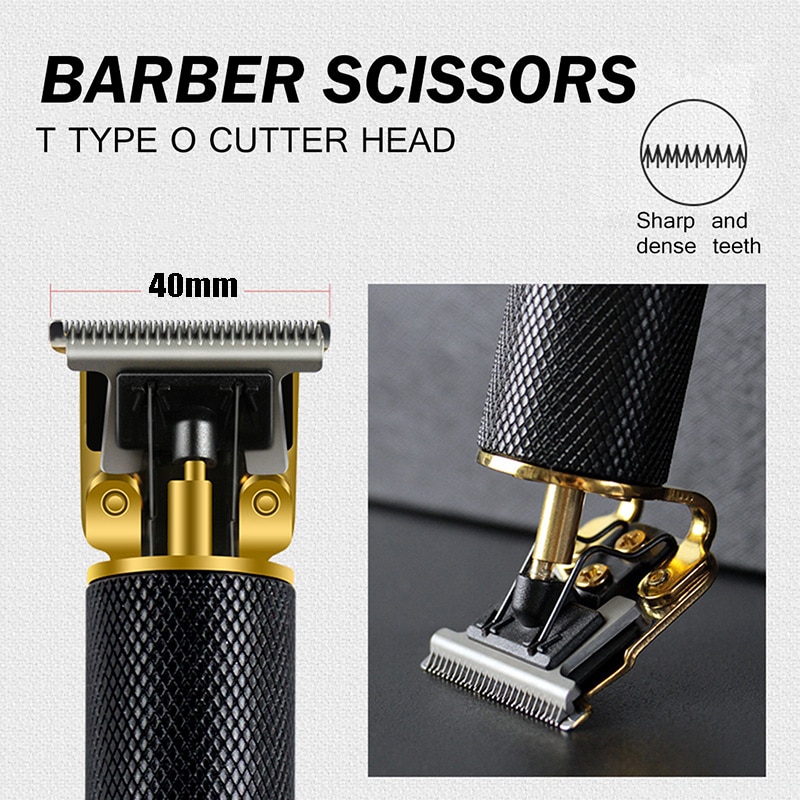 T9 Digital Hair Trimmer Rechargeable Electric Hair Clipper Men's Cordless Haircut Adjustable Ceramic Blade