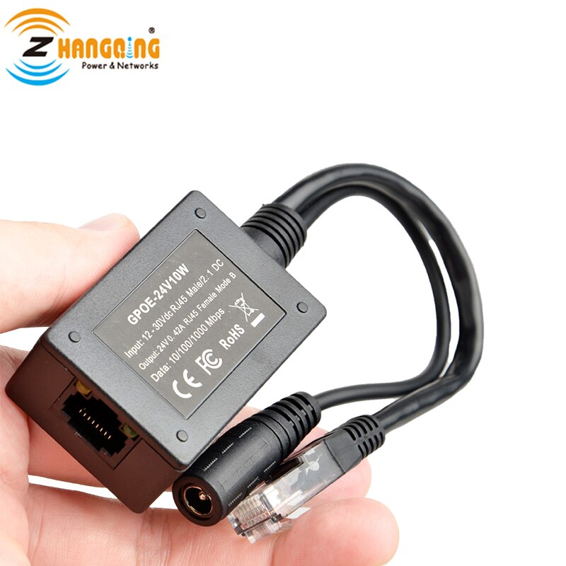24V Gigabit PoE Converter Input12-30V , Output 24V PoE set up injector for MikroTIk, Ubiquiti, 12V Solar Controller
