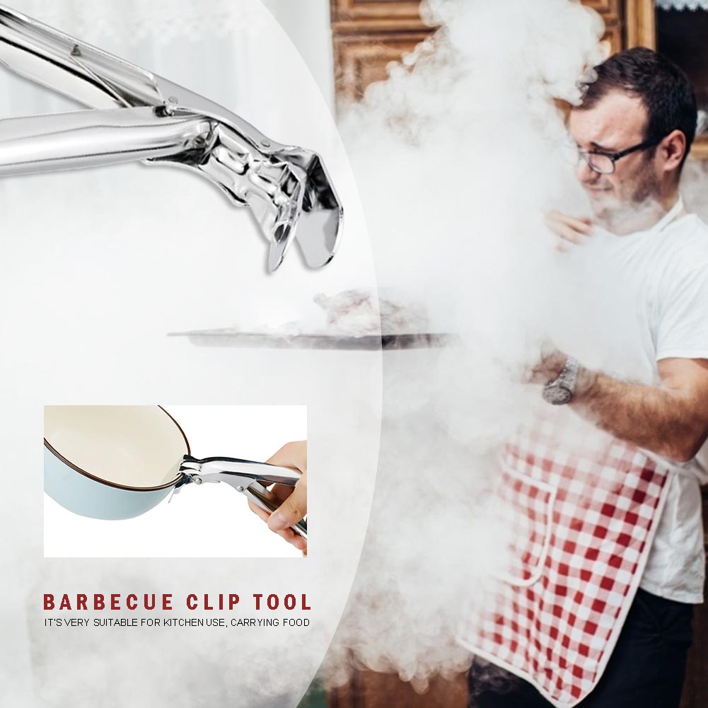 Anti-scald Clip Stainless Steel Clamp Clip High-temperature Resistant Clamp for Plate for Household Kitchen Ornaments