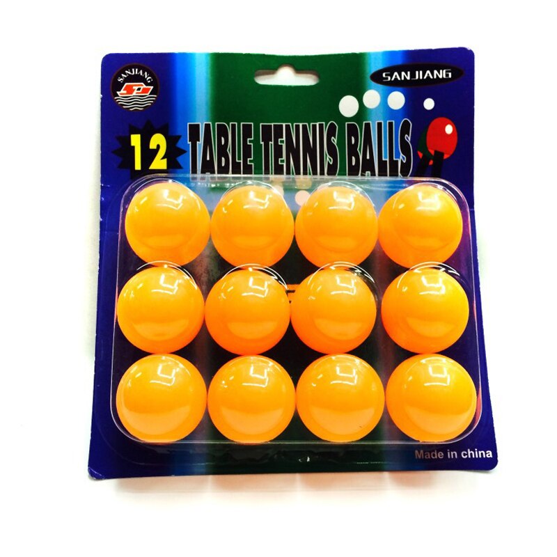 12 unids/pack pelotas de Ping Pong de naranja, pelotas de entrenamiento de tenis de mesa profesionales, blíster, paquete de tarjetas de Ping Pong