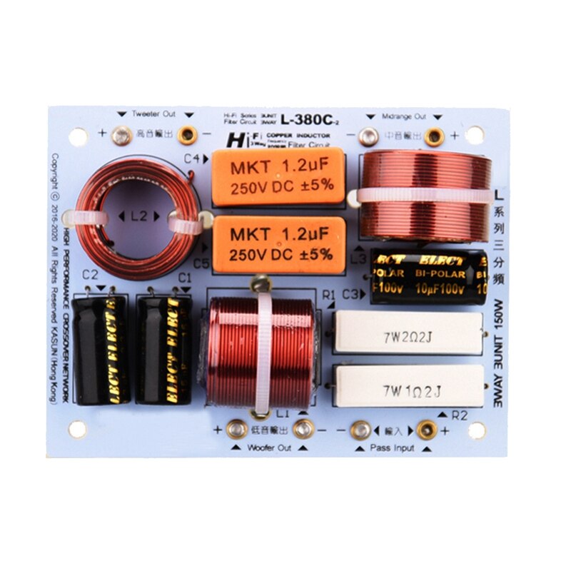 L -380c 3- 3 -lautsprechereinheit (hochtöner + mitteltöner + tieftöner) hifi-heimlautsprecher mit frequenzweichenfiltern: Default Title