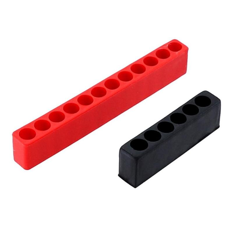 5pcs 12 Screwdriver Holes Plastic Head Hex Shank Electric Drill Bit Holder Plastic Head Storage Case Tool Box