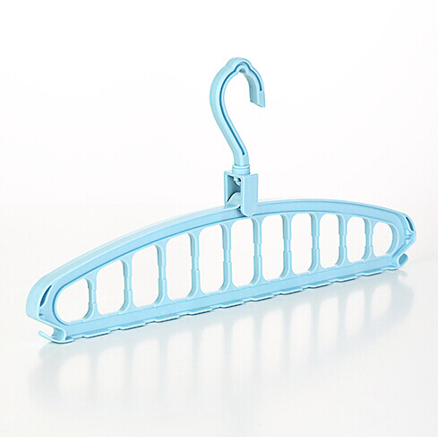 Nuttig Space Saver Wonder Magic Kleerhanger Kast Rekken Organizer Opknoping Jas Jurk Haken: Sky Blue