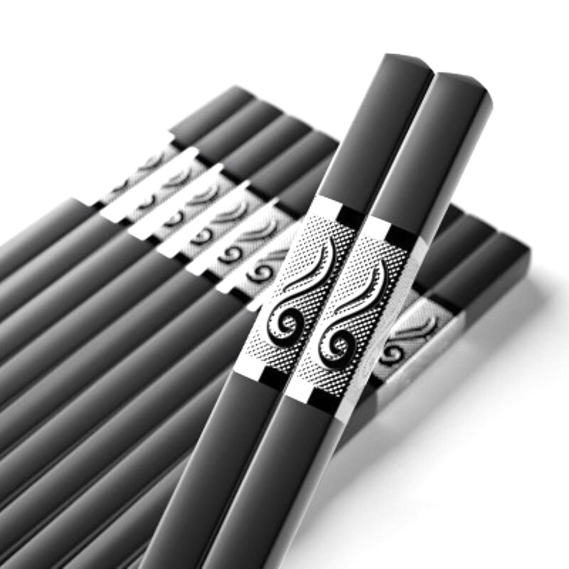 10Pair Chinese Style Chopsticks Tableware Food Stick Catering Utensils Sushi Sticks Non-slip Household Kitchen Utensils: 05