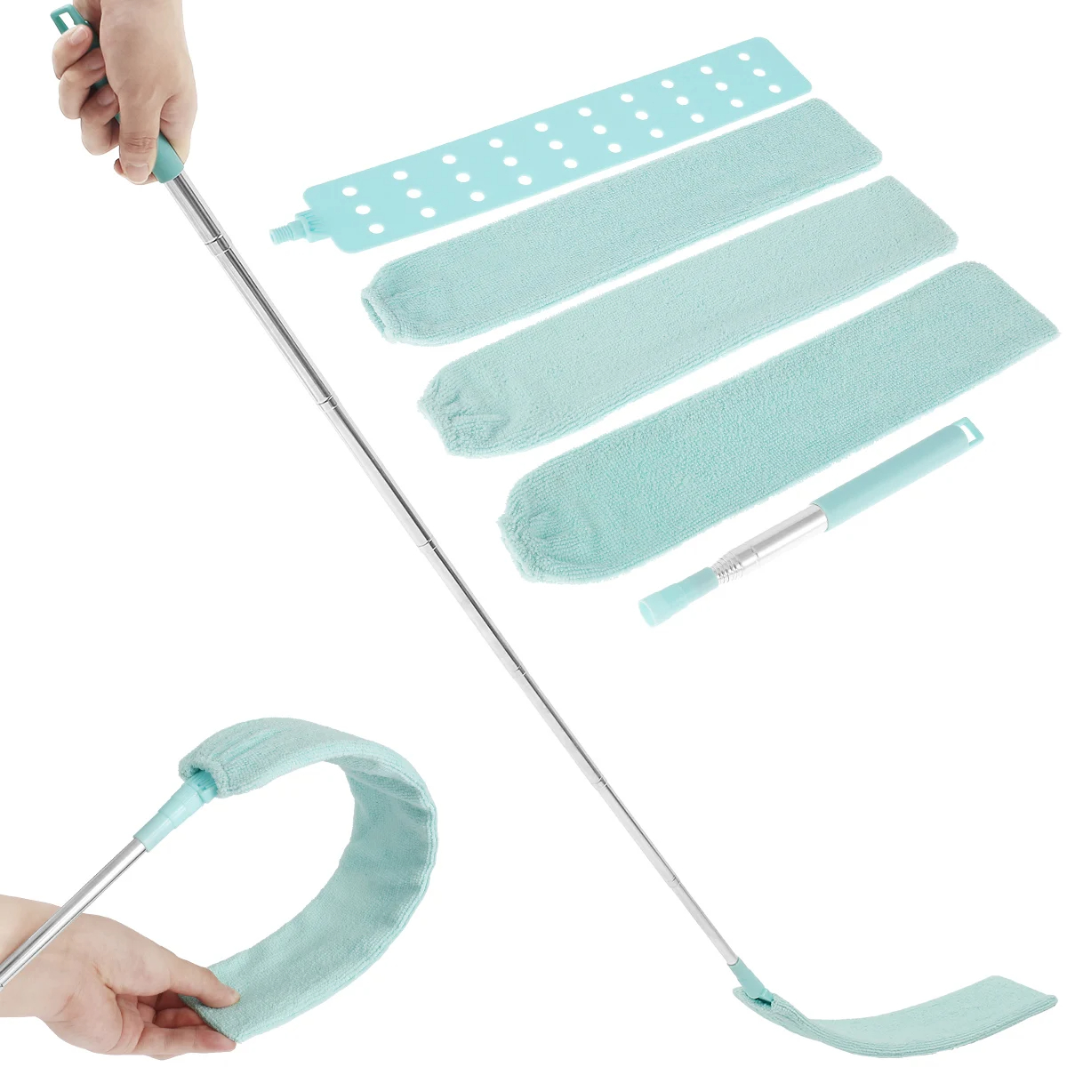 Støvrenser til mellemrum, udtrækkelig mikrofiberbørste til mellemrum, fleksibel lang, flad støvbørste til rengøring af bund i sovesofa og møbler