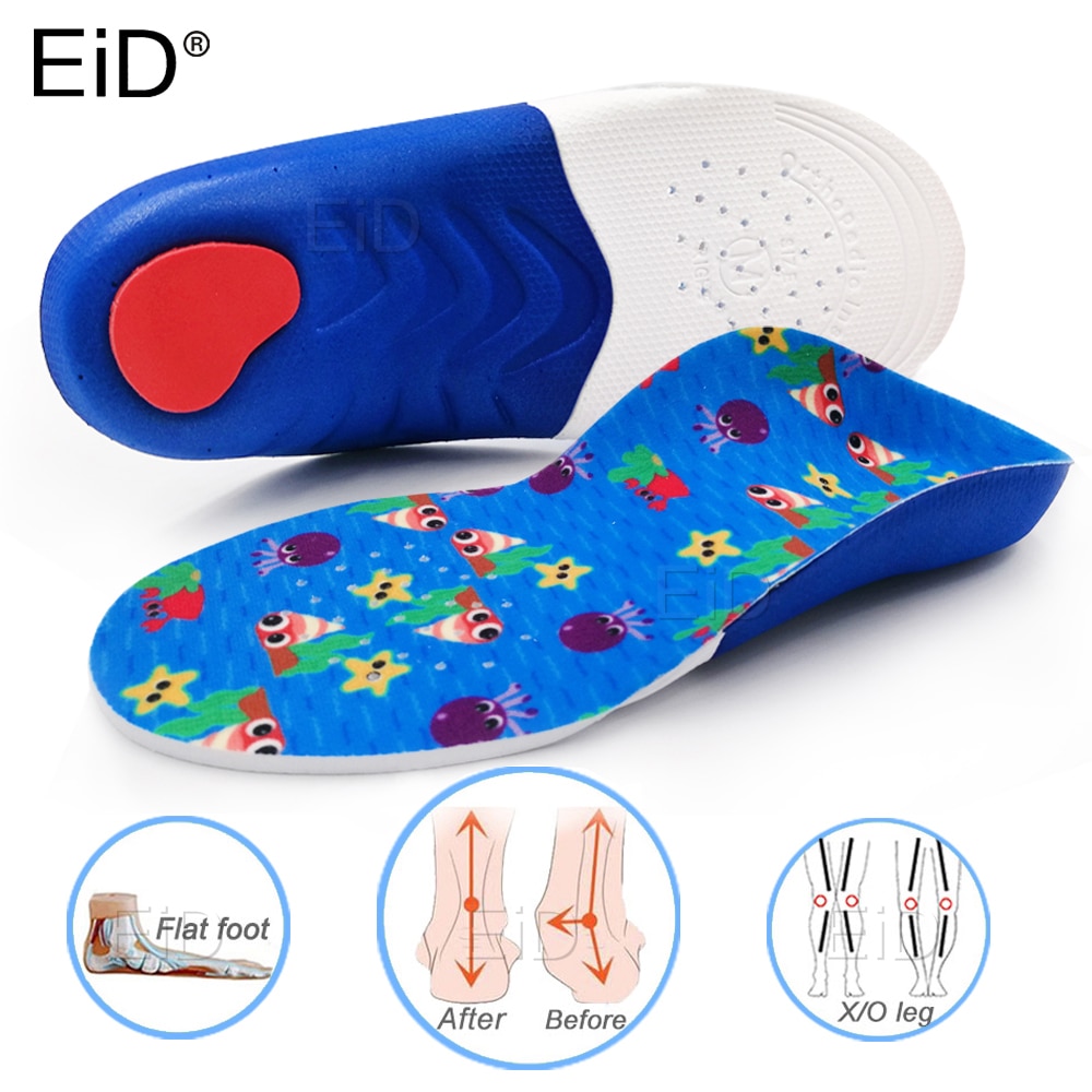Eid 3D Orthopedische Inlegzolen Platvoeten Voor Kinderen En Kinderen Arch Ondersteuning Binnenzool Voor X-Benen Orthopedische Schoen Hak pad Correctie Inserts