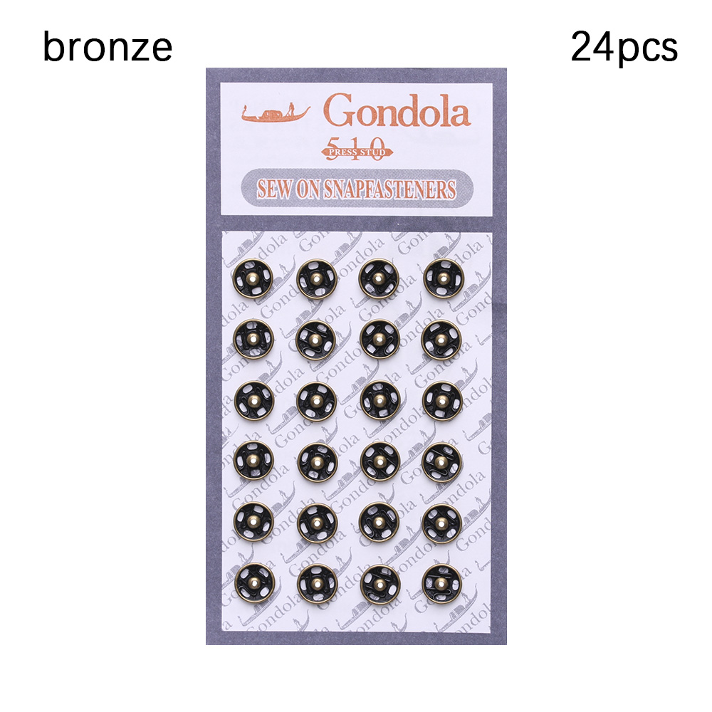 Mini botones para ropa de muñeca, hebilla de Metal redonda de 5mm, broche Invisible, ropa de muñeca de dibujos animados, costura DIY, accesorios hechos a mano, 10/24 Uds.: 4 # / Cobre envejecido