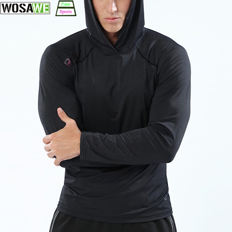 BARBOK Männer der Sport Hoodie Sweatshirt langarm Atmungsaktiv Schnell trocknend Elastische Gym Fitness Kleidung Laufen Jogging Sport Tragen