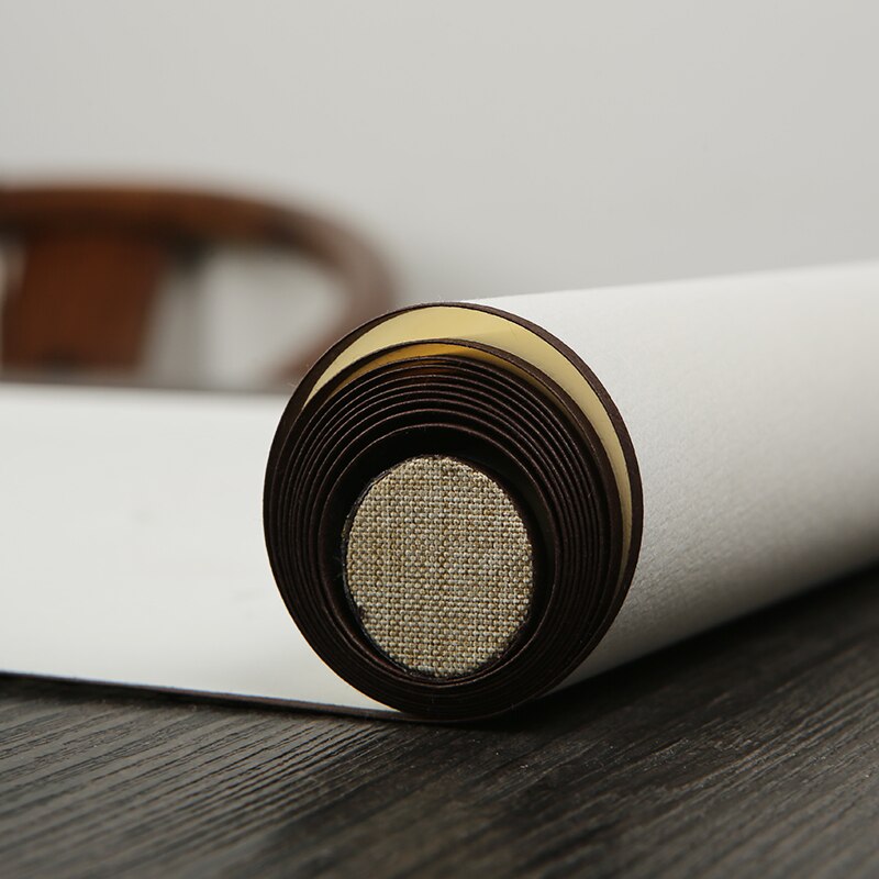 Blank Xuan Paper Draw Axis Batik Calligraphy Xuan Paper Papel Arroz Chinese Sandalwood Bark Half Ripe Yunlong Rice Paper Scroll