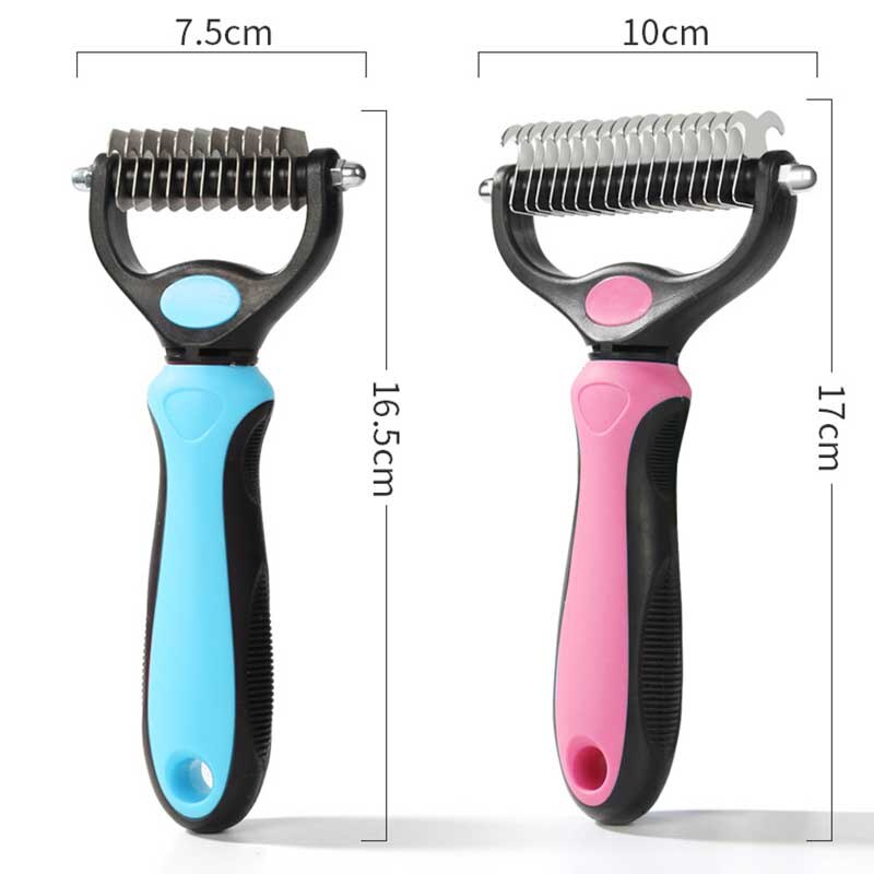 Hair Removal Comb for Dogs Cat Detangler Fur Trimming Dematting Deshedding Brush Grooming Tool For matted Long Hair Curly Pet