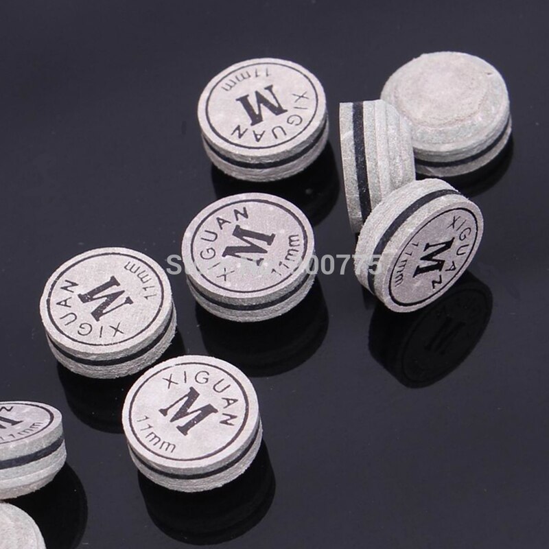 2 unids consejos Taco de billar de Cuero en capas XIGUAN Dureza Media Suave (Opcional) 11mm Billar suelas para tacos de billar accesorios