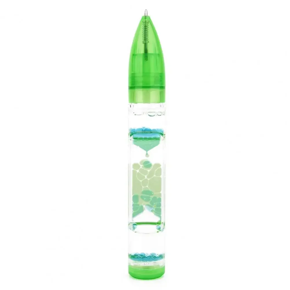 Motion-Bubble Pen Hourglass Stress Relief Ballpoint Pen Colorful Liquid Motion-Bubbler Fidget Pen Desk Toys School Supplies