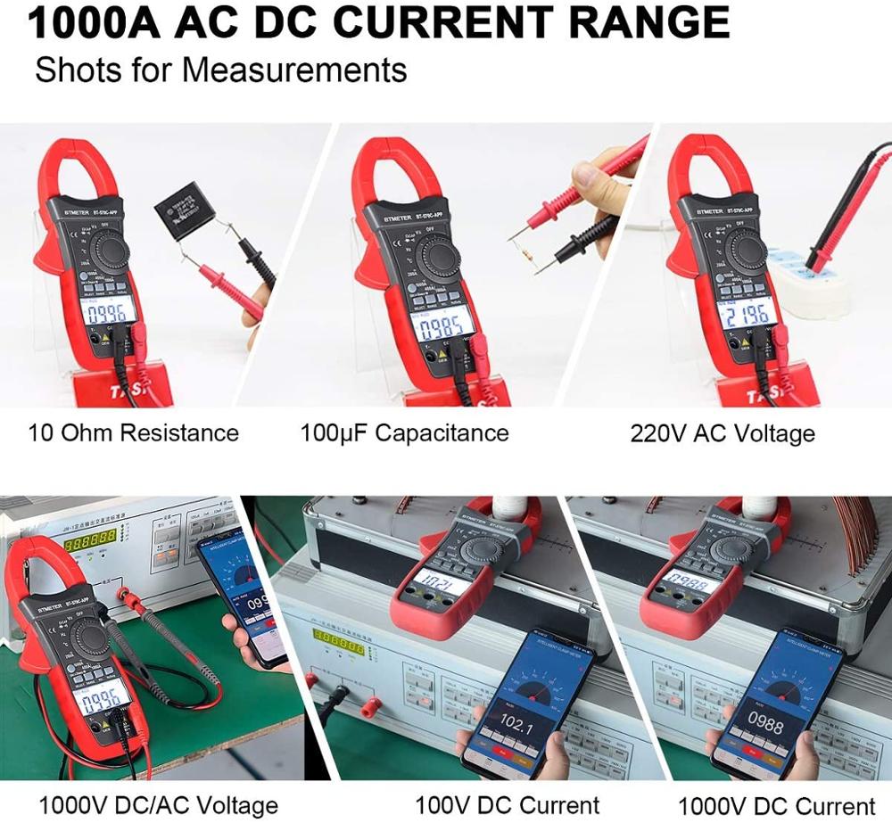 Digitale Multimeter 570C-APP Ac/Dc Stroom Spanning Capaciteit Temperatuur Multimeter Voor Elektrische Hvac Ampèremeter