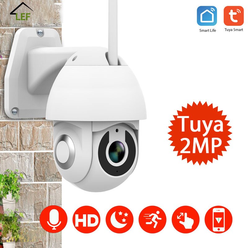 Tuya 2MP 1080P Outdoor Ptz Wifi Ip Camera Speed Dome Bewakingscamera 'S Waterdichte Netwerk Wifi Camera