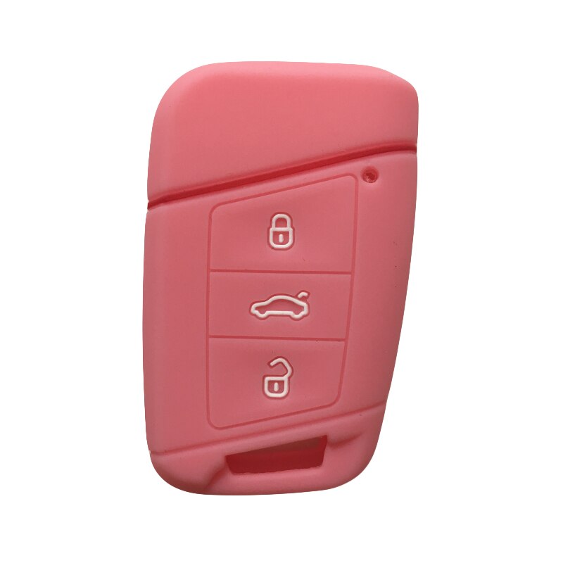 Car Key Cover Case For Volkswagen Passat B8 Tiguan MK2 Magotan Passat Cc For Vw Key Case Skoda Superb A7 Remote: pink