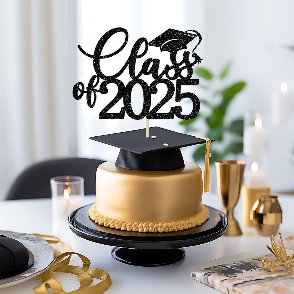 1 Pack Class of Cake Topper, Graduation Party Decoration, Congratulations Graduation, Happy Graduation Party Decor