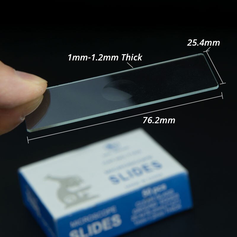 50pcs Blank Microscope Slides Glass Reusable Laboratorial Concave Slides Biological Microscope Slides