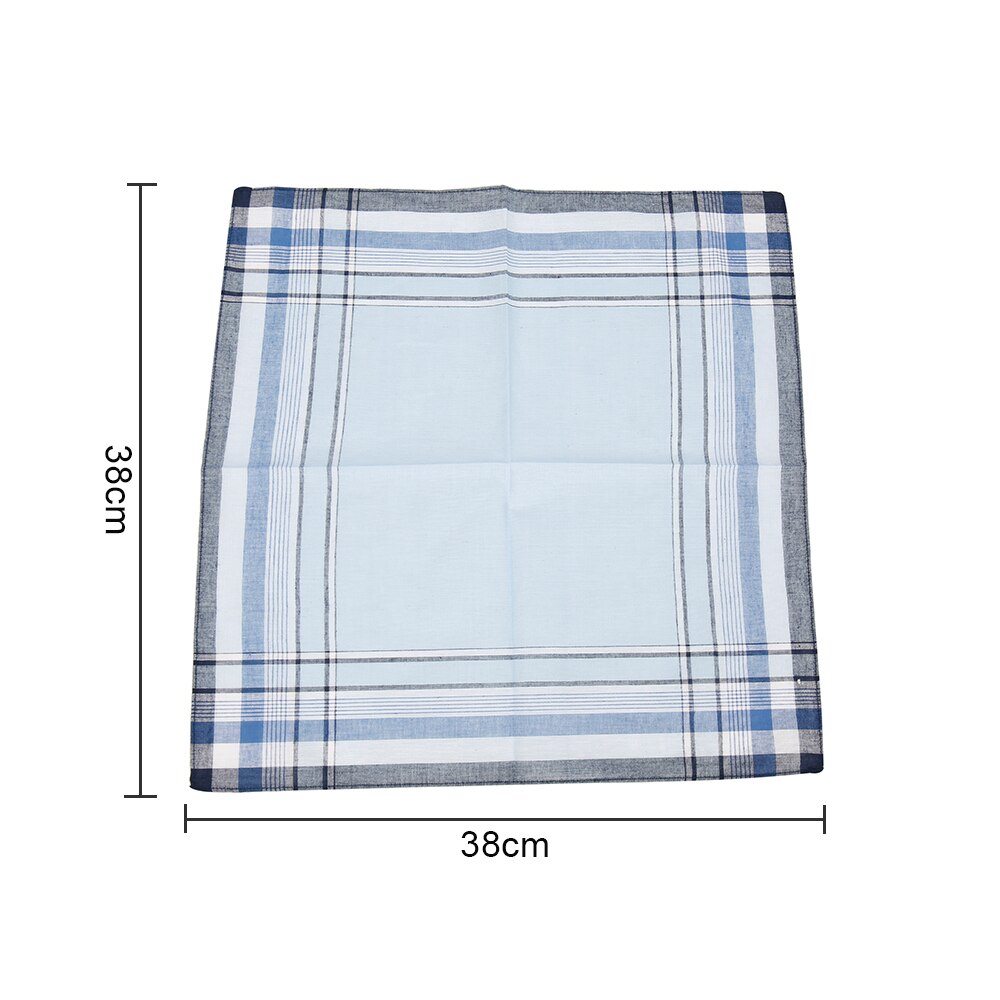 10pc herre bomuldslommetørklæder vintage lommetørklæder lomme firkantede lommetørklæder 38*38cm flerfarve plaid striber business håndklæde lommetørklæde