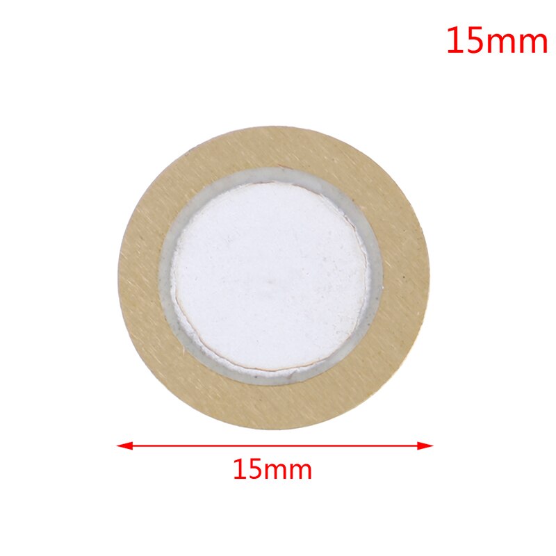 10Pcs 12/15/18/20/27/35/41/50Mm Piezo Elements sirene Sensor Pad Ronde Trigger Drum Disc Koper: 15mm
