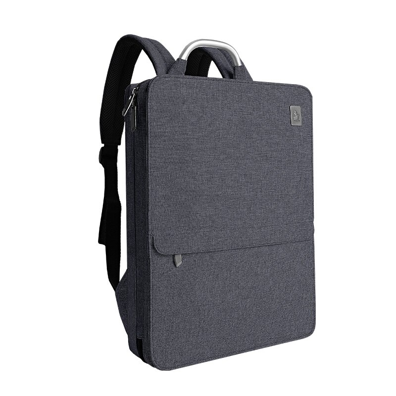 Cai Kantoor Rugzak Terug Schooltas 15.6 &quot;Laptop Voor Mannen Vrouwen Side Open Business Mode Boek Overnight Tassen Waterdicht weekend: Blue Gray