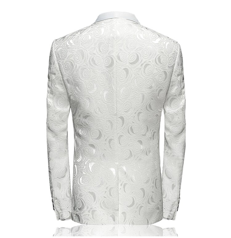 ZEMTOO Men's High-end formal cashew flower jacket business casual top wedding suit FD018