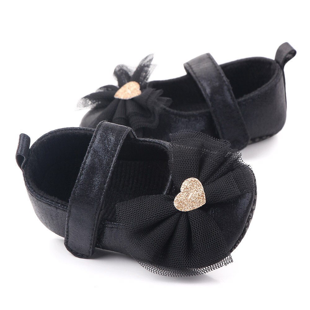 Spring / Autumn Infant Baby Girl baby Shoes princess Bow shoes soft bottom non-slip toddler shoes PU Leather First Walkers