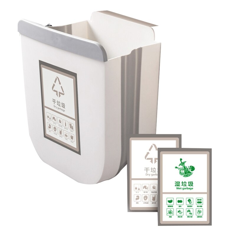 Kitchen Trash Bin Recycling Bin Separation Zero Waste Sorting Collection Bin Mini Trash Bin: Lilac