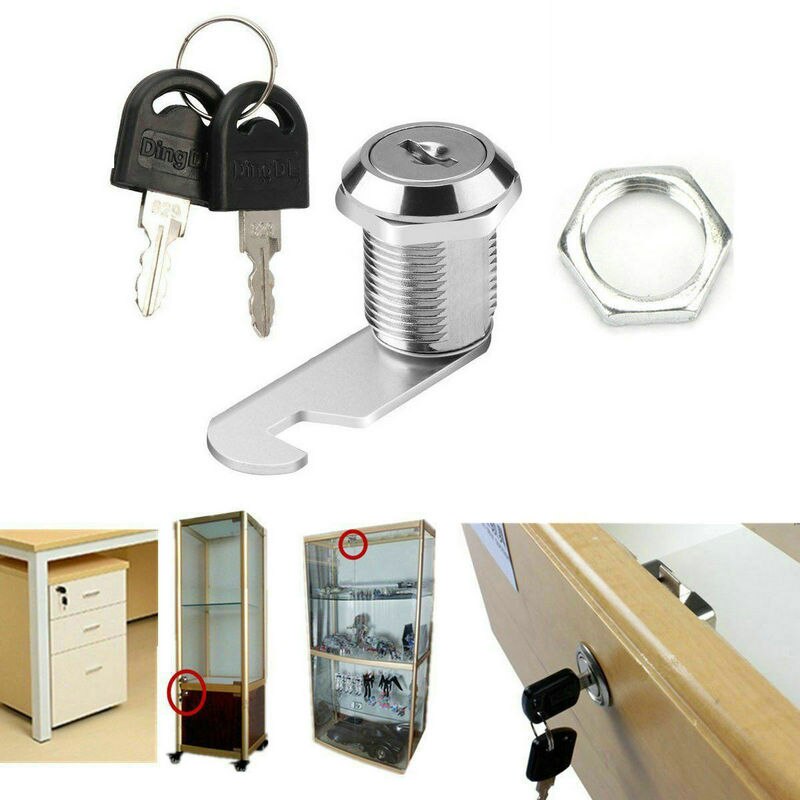 16/20/25/30mm Security Cam Cylinder Lock Door Barrel Drawer Cabinet Mail Box Locker Cupboard Furniture Locks 2-Key Hardware