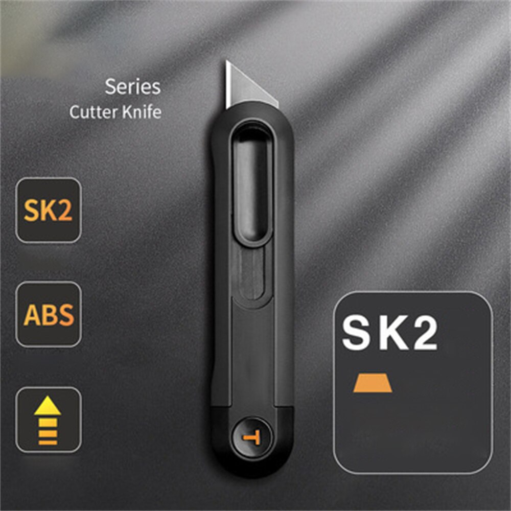 Retractable Utility Knife Student Handmade Paper Cutter Express Box Opener Auto Lock Carbon Steel Sharp Cutting Tool: D