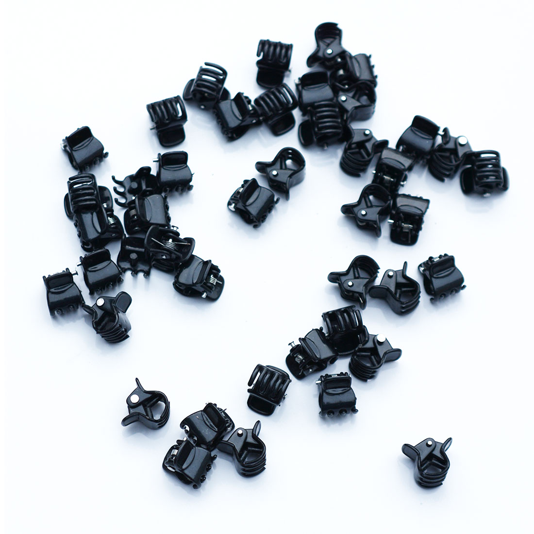 100PCS Black Pplastic Clip 1cm Mini Cute Hair Clip Korean Version Strange Hand Clip Small Claw Hair Accessories