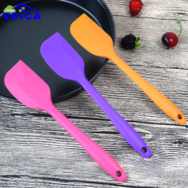 1pc 21cm Silicone Spatula Eco Friendly Baking Tools High Temperature Resistant Silicone Cake Spatula