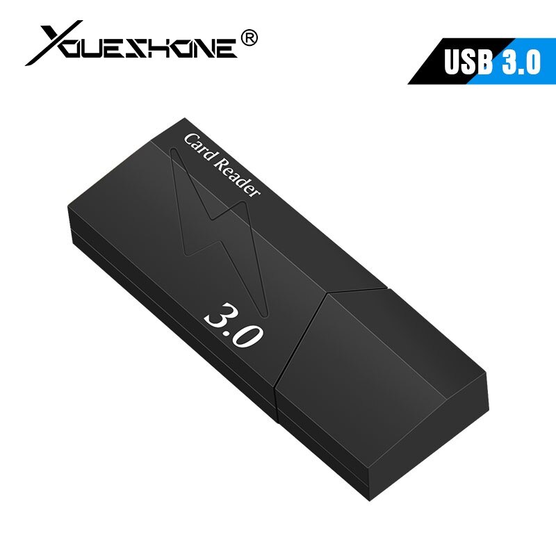 Lector de tarjeta de memoria inteligente, mini lector de tarjetas microsd y para ordenador portátil, color negro, usb 3,0