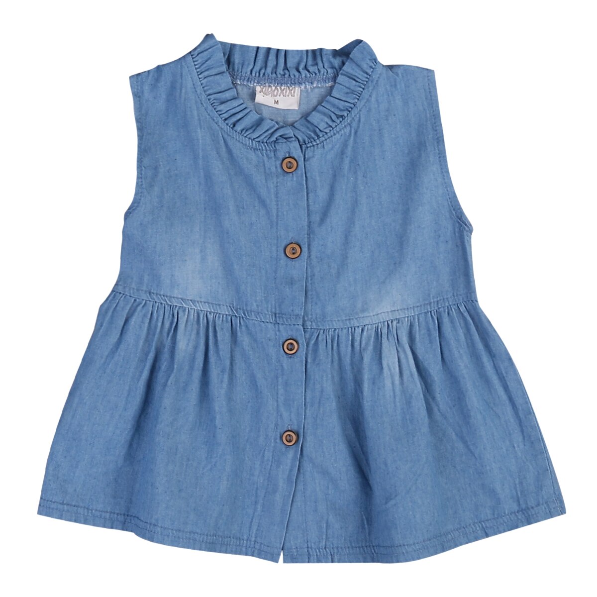 Zomer Pasgeboren Baby Meisjes Strand Bloemen Denim Princess Party Pageant Jurken: 24M