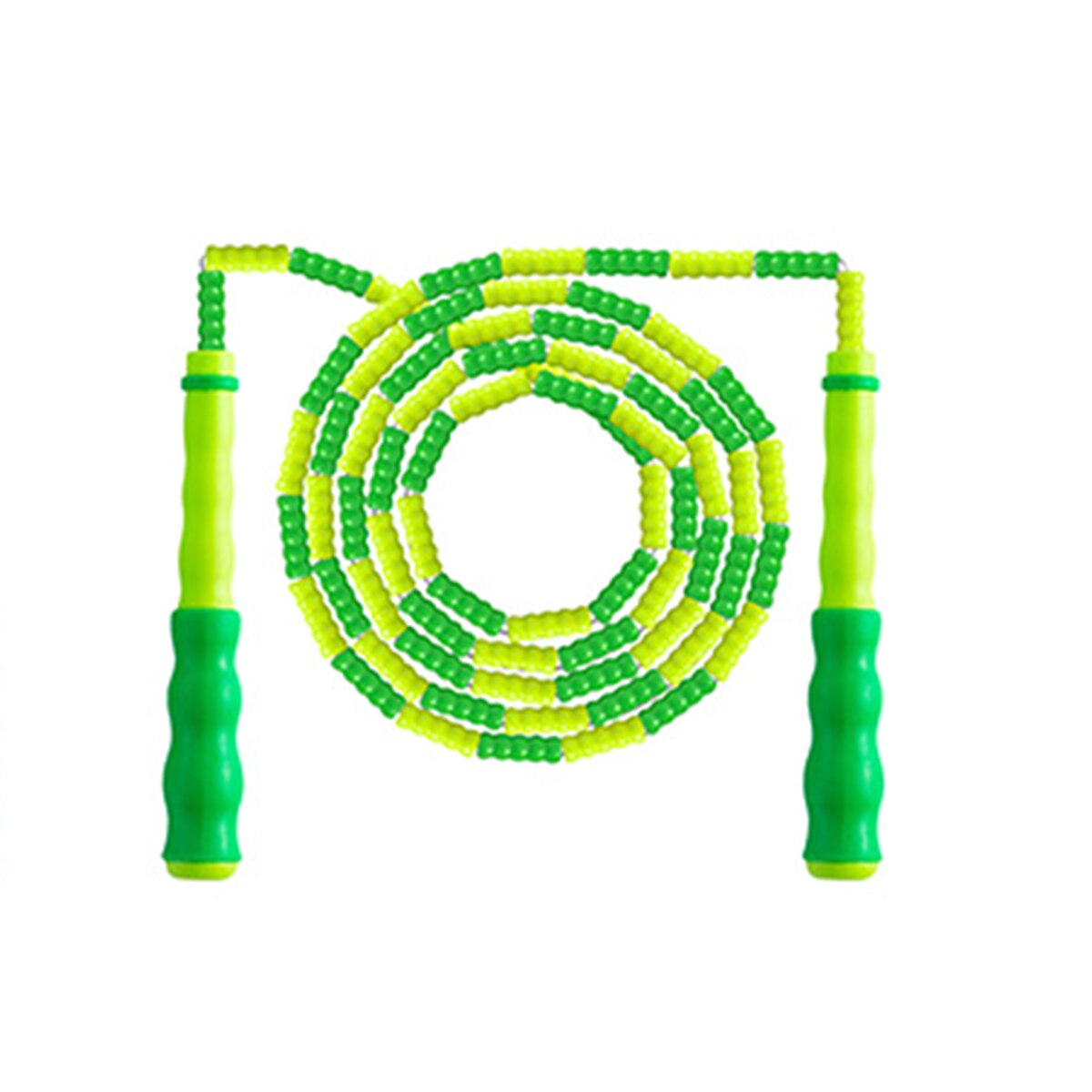 Beaded Jump Rope Adjustable Tangle-Free Segment Fitness Skipping Rope for Adults and Kids