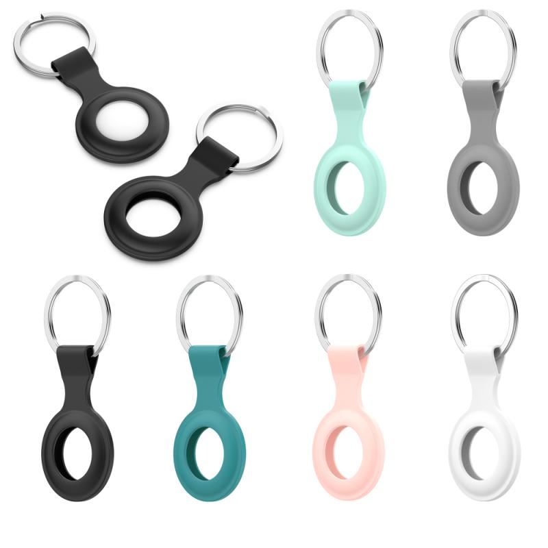 Retainer Cases For Apple Airtags Location Trackers Hanging High Durable Solid Silicone Buckle AntiLost Protective Covers