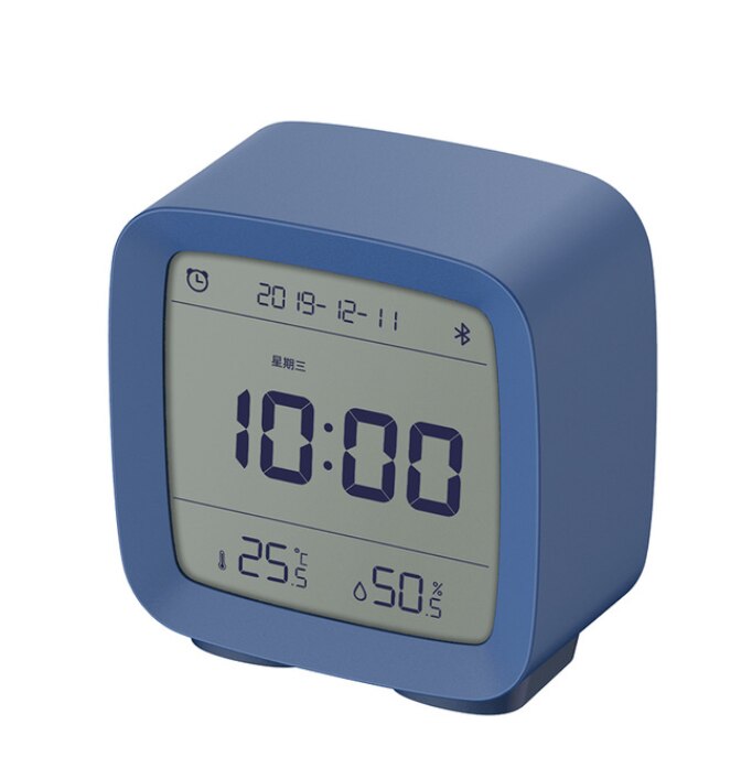 Xiaomi-reloj despertador Qingping Cleargrass con Bluetooth, pantalla de temperatura y humedad, luz nocturna ajustable con aplicación Smart Home: Blue