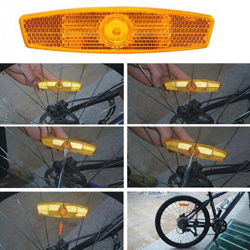 4 Stuks Fiets Reflector Veiligheid Reflectoren Velg Reflectoren Light Safty Waarschuwing Bike Reflector Licht Wiel Lichten Supply