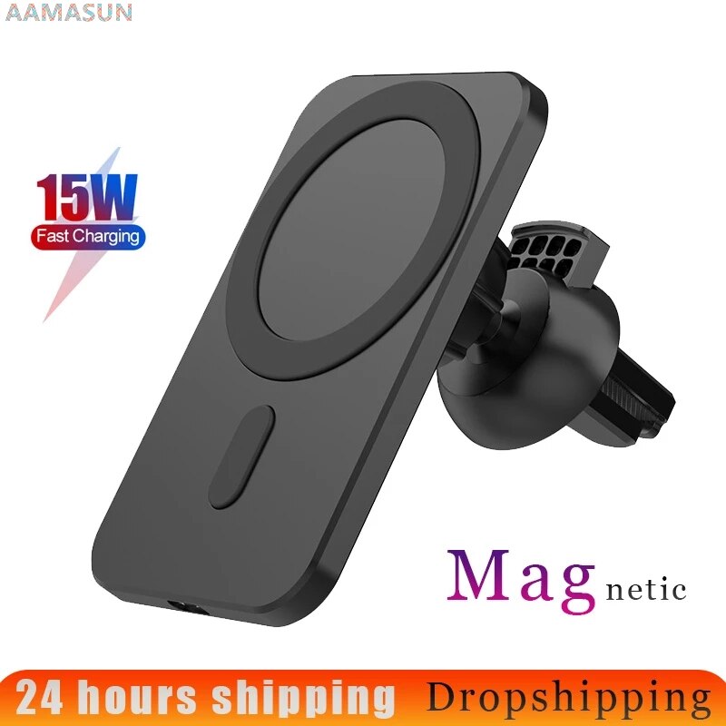 15w magnetiske trådløse oplader bil trådløse opladere til iphone 12 12 pro mini smart telefon holder hurtig ladestation