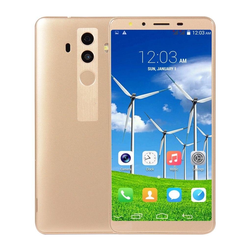 4G Smartphone Da 5.0 Pollici Android Dual Core Dual Sim Globale Versione Del Telefono Mobile della Macchina di Impronte Digitali Hd Dello Schermo Smart Phone: gold / Euro