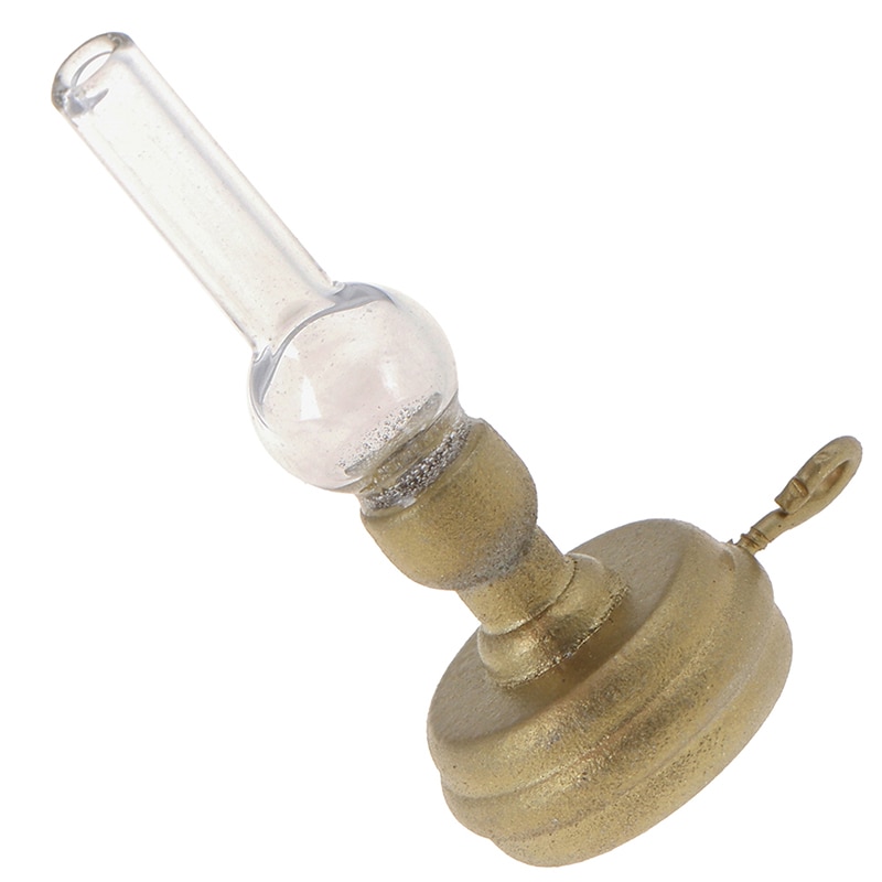 1:12 DIY Doll house Miniatures Accessories Toys Copper Base Glass Candlestick Retro Kerosene Lamp