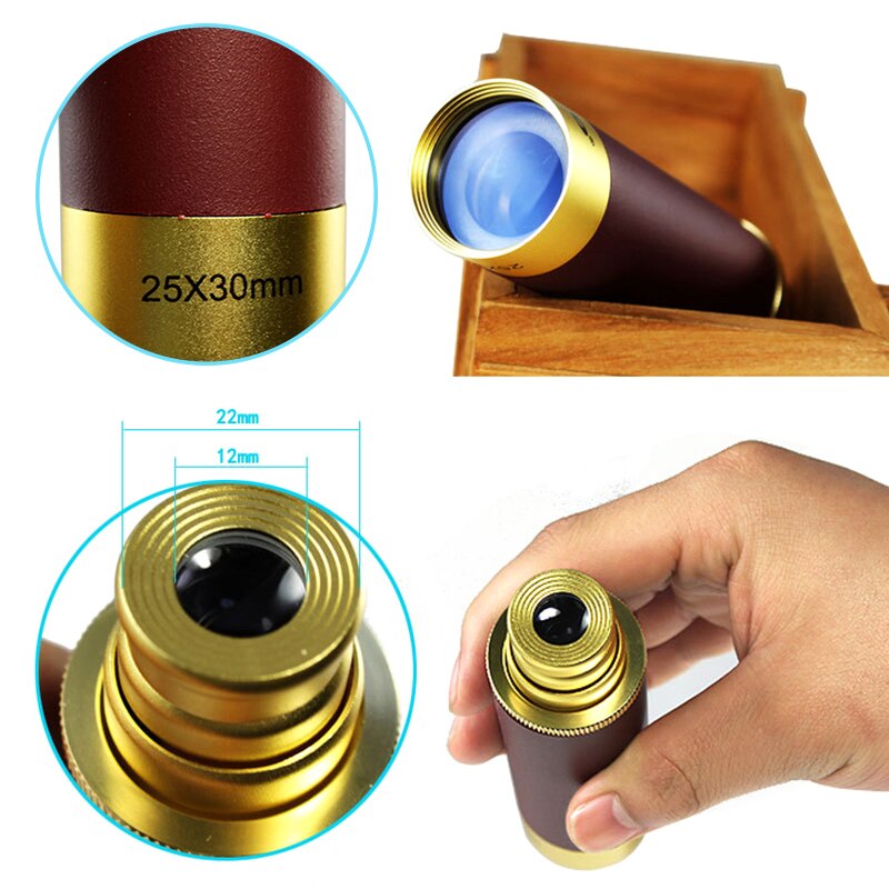 Royal Navy Monocular Portable telescope Captain monocular caribbean pirates Nautical Brass Spyglass and leather bag