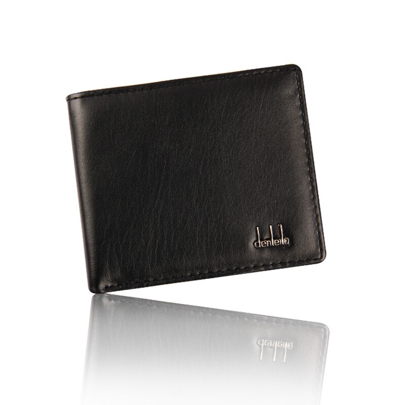 Mannen Bifold Zakelijke Lederen Portemonnee Mannen ID Credit Card Holder Purse Zakken Mannelijke Portemonnee Kaarthouder Carteira 20WD5: Black