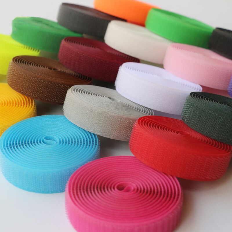5 meter/par 20mm farverige kroge uden selvklæbende fastgørelse tape krog og løkke nylon magisk tape kabelbindere gør-det-selv-tilbehør