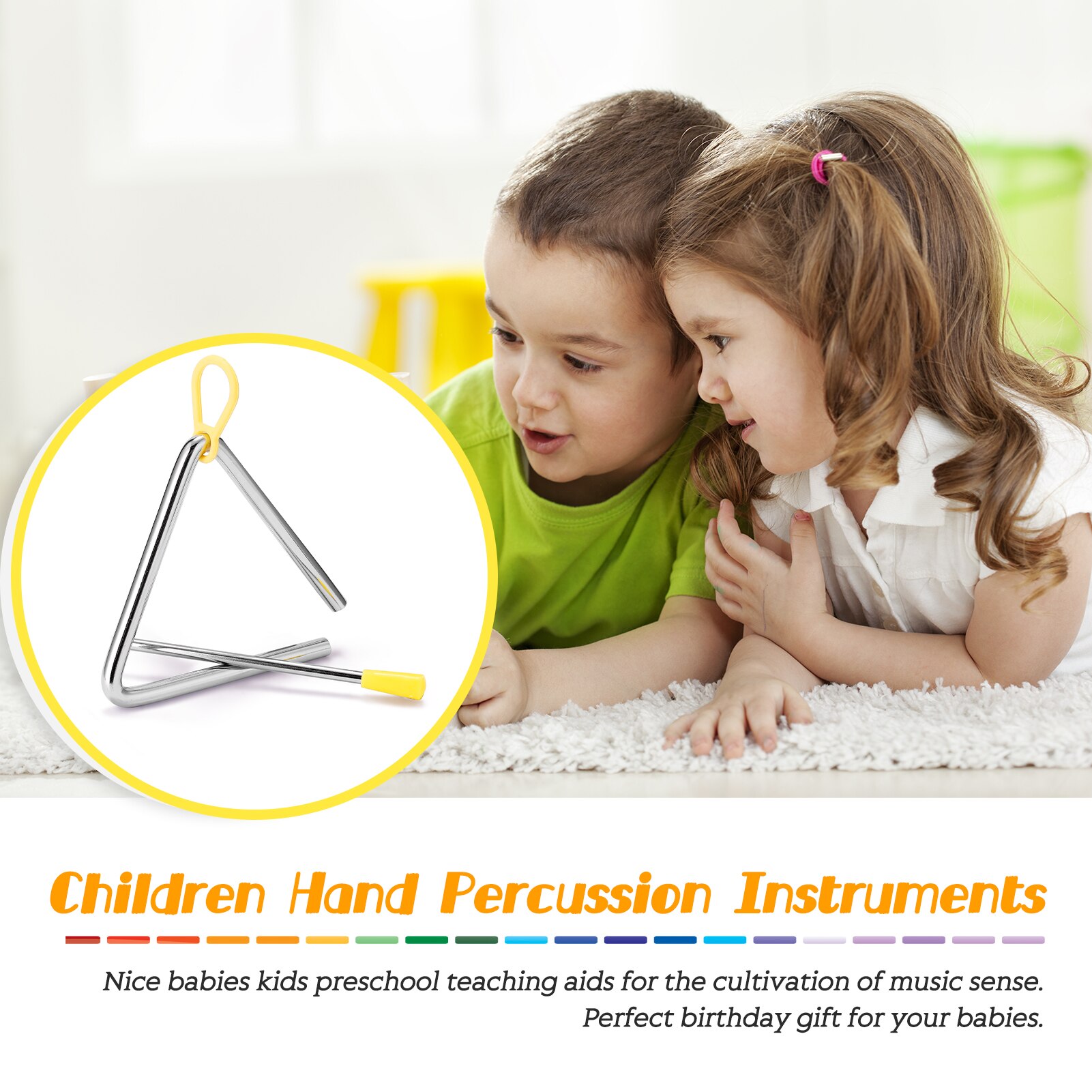 13pcs Children Hand Percussion Instruments Kit Include Xylophone Hand Tambourine Kids Music Enlightenment Musical Instruments