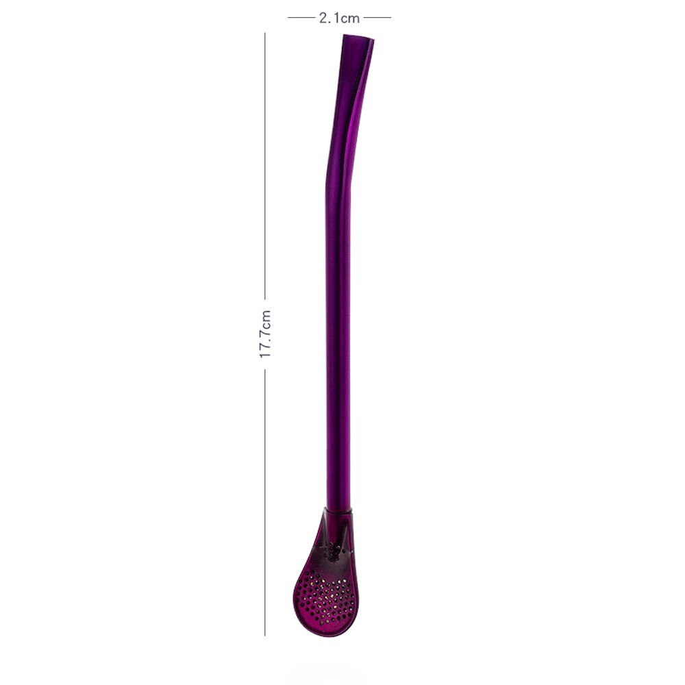 G&S Pro Tea Stainless Steel Yerba Mate Straw – Gourd Bombilla Filter Spoon – 7-inch