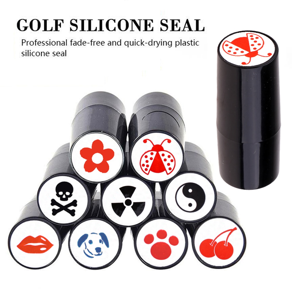 Golf Ball Stamper Stamp Marker Impression Seal Quick-dry Plastic Multicolors Golf adis Accessories Symbol For Golfer