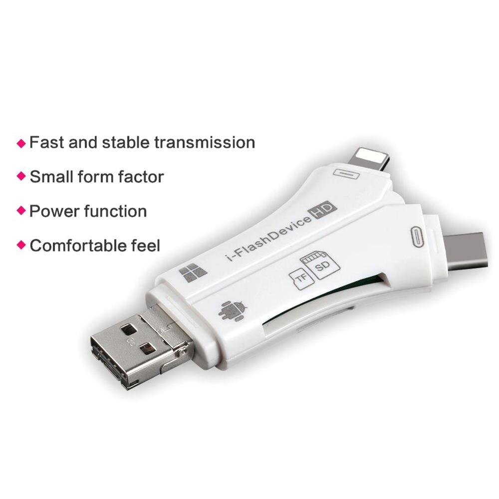 SD Card Reader USB OTG Micro USB Typ C Kartenleser Lector SD Speicher Kartenleser Für Micro SD TF USB Typ-C OTG Kartenleser