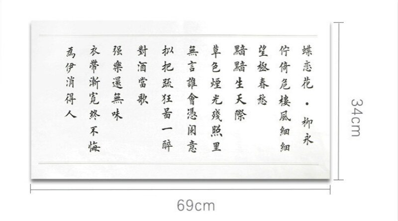 Chinese Calligraphy 40sheets Medium Regular Script Copybooks Chinese Calligraphie Copybook for Beginner Xuan Paper Poem Copybook